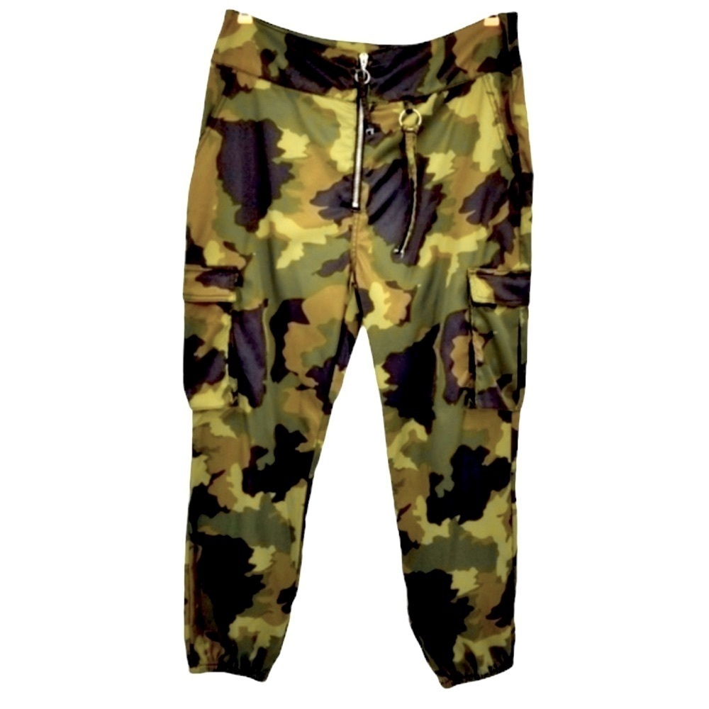 Wild Fable Women's Camo Jogger Pants Black & Green SZ 8 New
